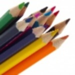 some coloured pencils