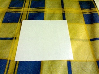 Unfolded paper on a table