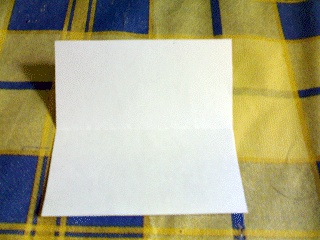 Paper with a crease