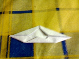 One tip folded to the centre