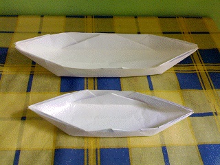 Two origami boats