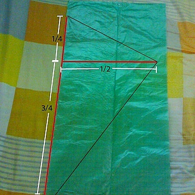 Outline of half the diamond
