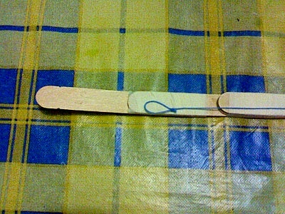 Preparing to attach the string 4