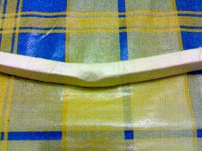 Gaps covered with tape